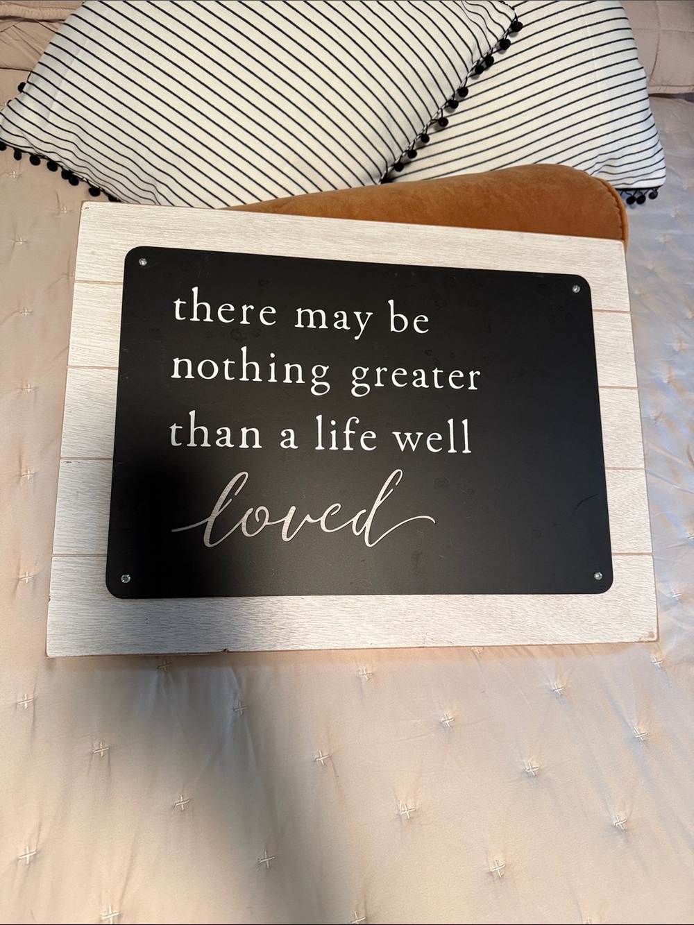 Hobby Lobby Black & White "Loved" Inspirational Wall Plaque